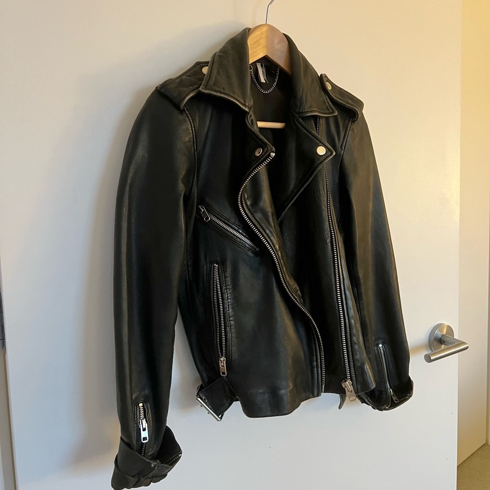 Topshop Motorcycle Jacket - 100% Authentic Leather Lambskin